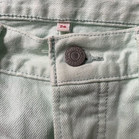 Levi’s High Waisted Jeans in Mint Green - Picture 3 of 4